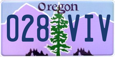 OR license plate 028VIV