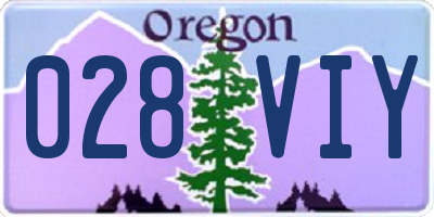 OR license plate 028VIY