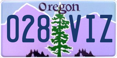 OR license plate 028VIZ