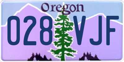 OR license plate 028VJF