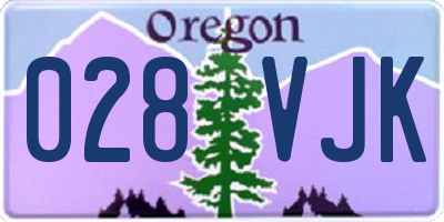 OR license plate 028VJK
