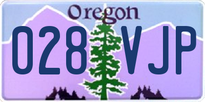 OR license plate 028VJP