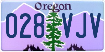 OR license plate 028VJV