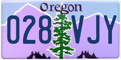 OR license plate 028VJY