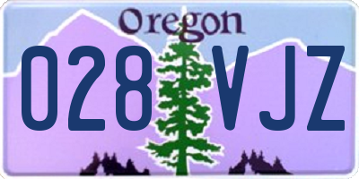 OR license plate 028VJZ