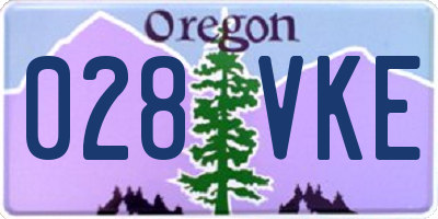 OR license plate 028VKE
