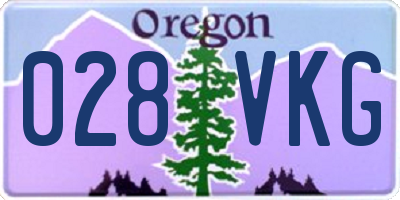 OR license plate 028VKG