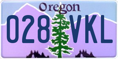 OR license plate 028VKL