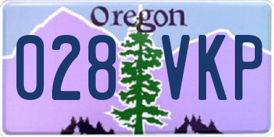 OR license plate 028VKP