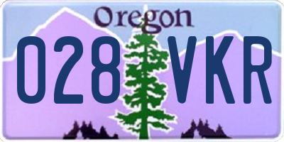 OR license plate 028VKR