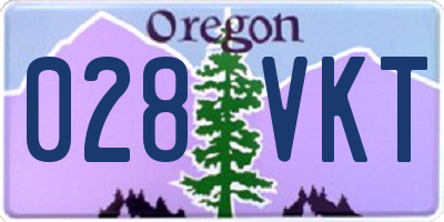 OR license plate 028VKT