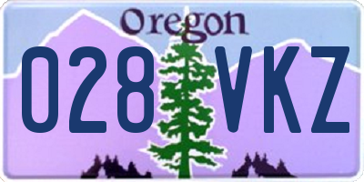 OR license plate 028VKZ