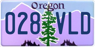 OR license plate 028VLD