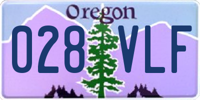 OR license plate 028VLF