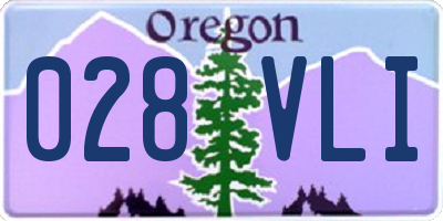 OR license plate 028VLI
