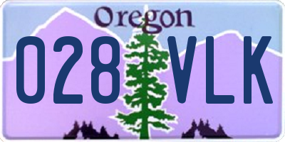 OR license plate 028VLK
