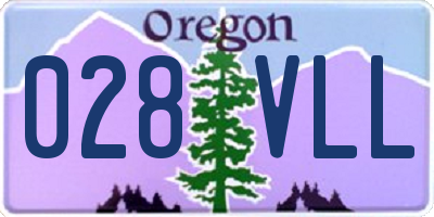 OR license plate 028VLL