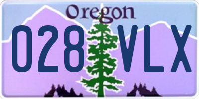 OR license plate 028VLX
