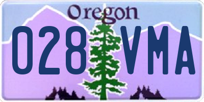 OR license plate 028VMA