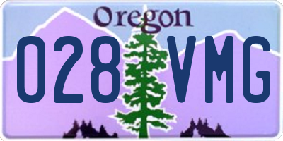 OR license plate 028VMG