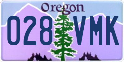 OR license plate 028VMK