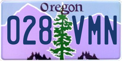 OR license plate 028VMN