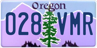 OR license plate 028VMR