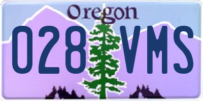 OR license plate 028VMS