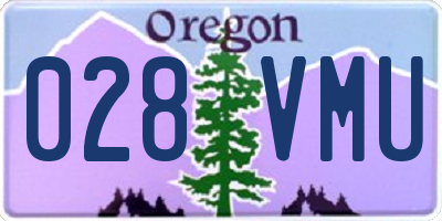 OR license plate 028VMU