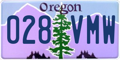 OR license plate 028VMW
