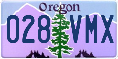 OR license plate 028VMX