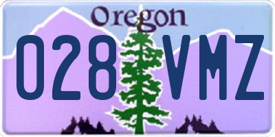 OR license plate 028VMZ