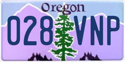 OR license plate 028VNP