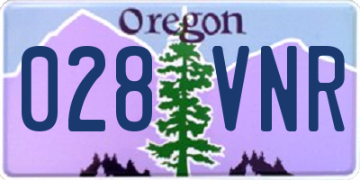 OR license plate 028VNR