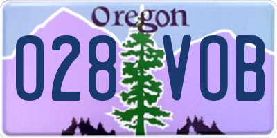 OR license plate 028VOB