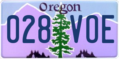 OR license plate 028VOE