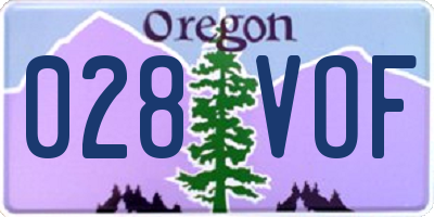 OR license plate 028VOF