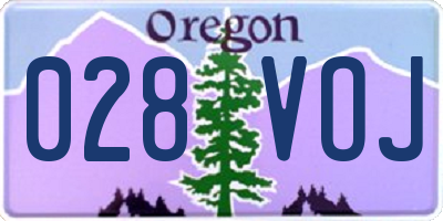 OR license plate 028VOJ