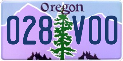 OR license plate 028VOO
