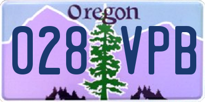 OR license plate 028VPB