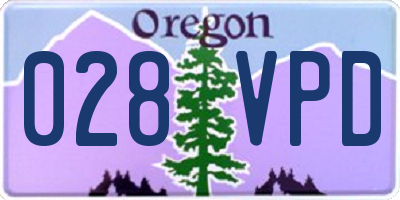 OR license plate 028VPD