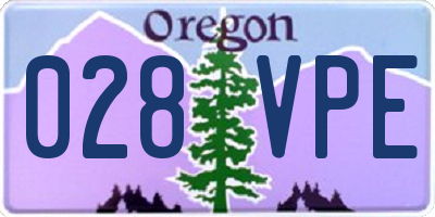 OR license plate 028VPE