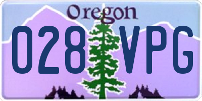 OR license plate 028VPG