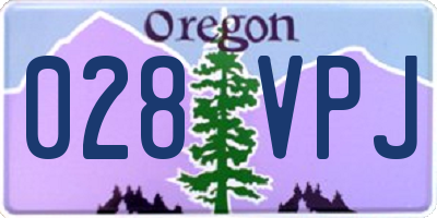 OR license plate 028VPJ