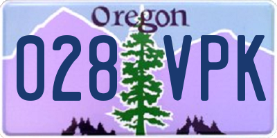 OR license plate 028VPK