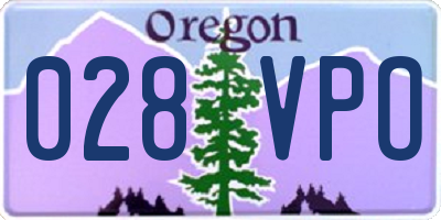 OR license plate 028VPO