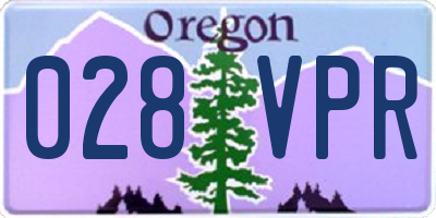 OR license plate 028VPR