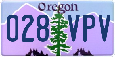 OR license plate 028VPV