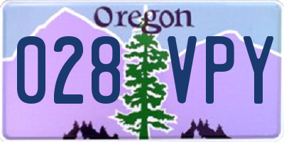 OR license plate 028VPY
