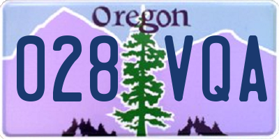 OR license plate 028VQA